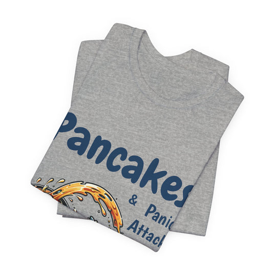Pancakes and Panic Attacks Shirt, Funny Mental Health Shirt, Pancake Shirt Gift, Penguin Pancake Shirt, Buy one get one Panic Attack