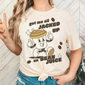 Funny Coffee Lover Shirt / Jacked Up on Bean Juice / Coffee Tee Shirt / Sassy Coffee Addict Gift / Caffeine Lover / Bean Juice
