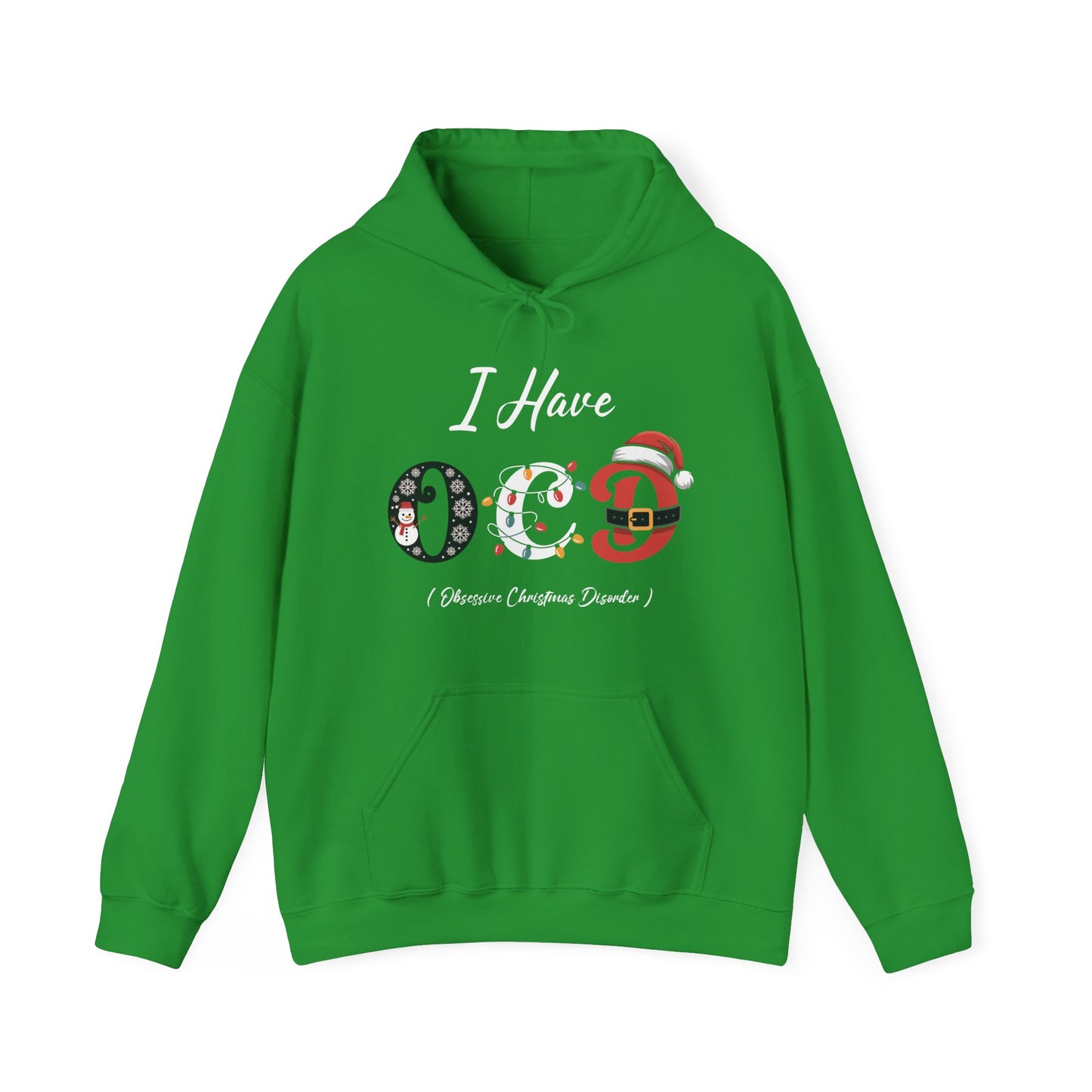 OCD Christmas Hoodie / I Have OCD Obsessive Christmas Disorder Hooded Sweatshirt/ xmas gift