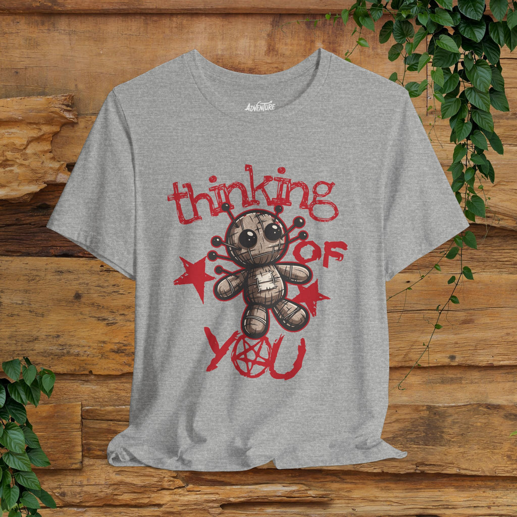 Voodoo Doll Shirt / Thinking of you Voodoo T-shirt / Voodoo Graphic Design Shirt
