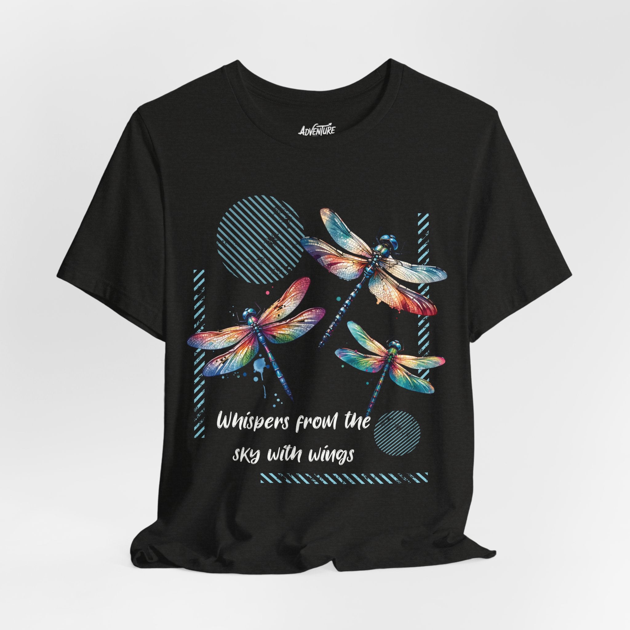 Dragonflies Shirt / Dragonflies Whispers on Black T-Shirt