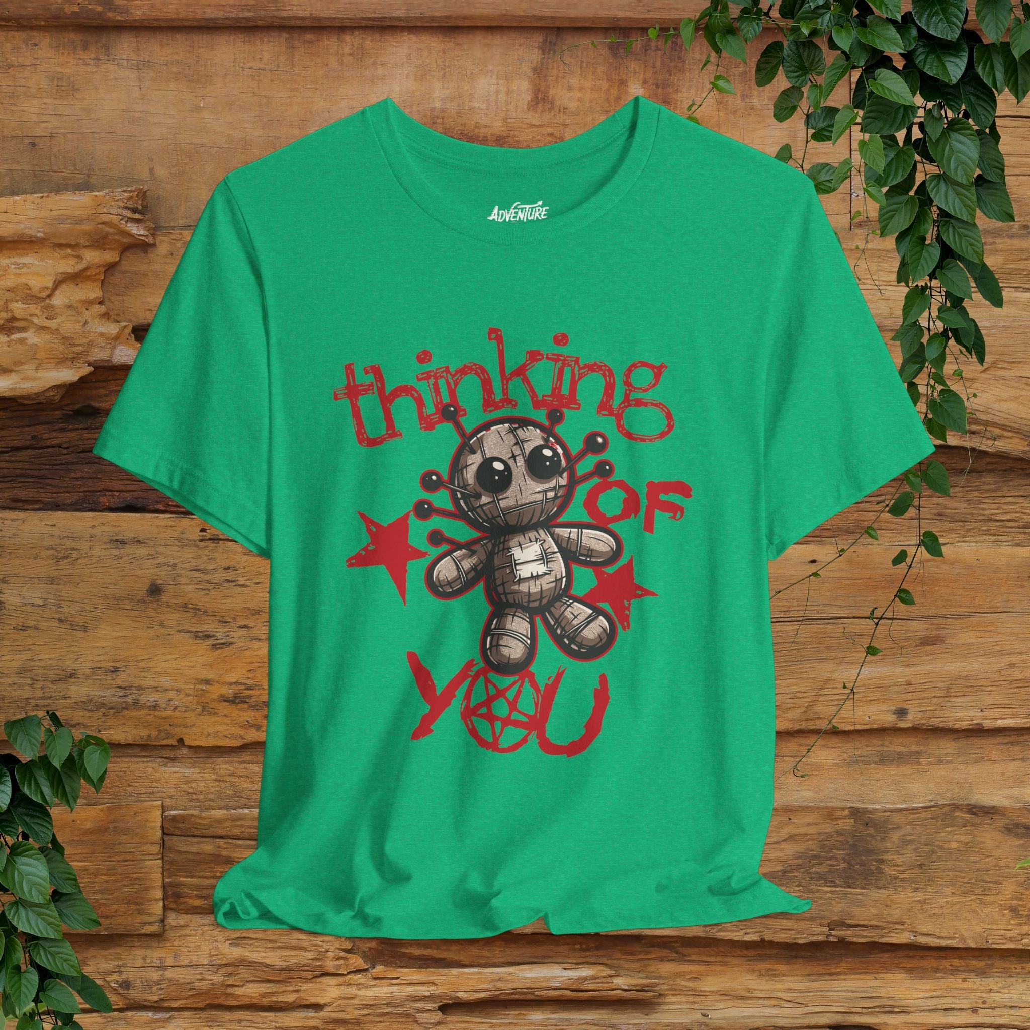 Voodoo Doll Shirt / Thinking of you Voodoo T-shirt / Voodoo Graphic Design Shirt